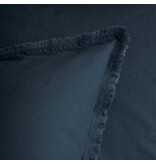Matt & Rose Set of Pillowcases Dark Blue - 65 x 65 cm - Washed Cotton