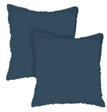 Matt & Rose Set of Pillowcases Dark Blue - 65 x 65 cm - Washed Cotton