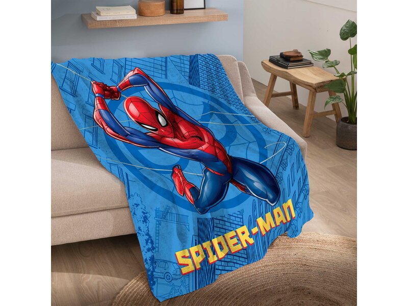 Spider-Man Fleece-Plaid, Action – 125 x 150 cm – Polyester