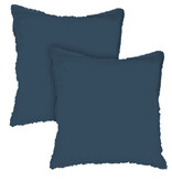 Matt & Rose Duvet cover Dark Blue - Hotel size - 260 x 240 + 2x 65 x 65 cm - Washed cotton
