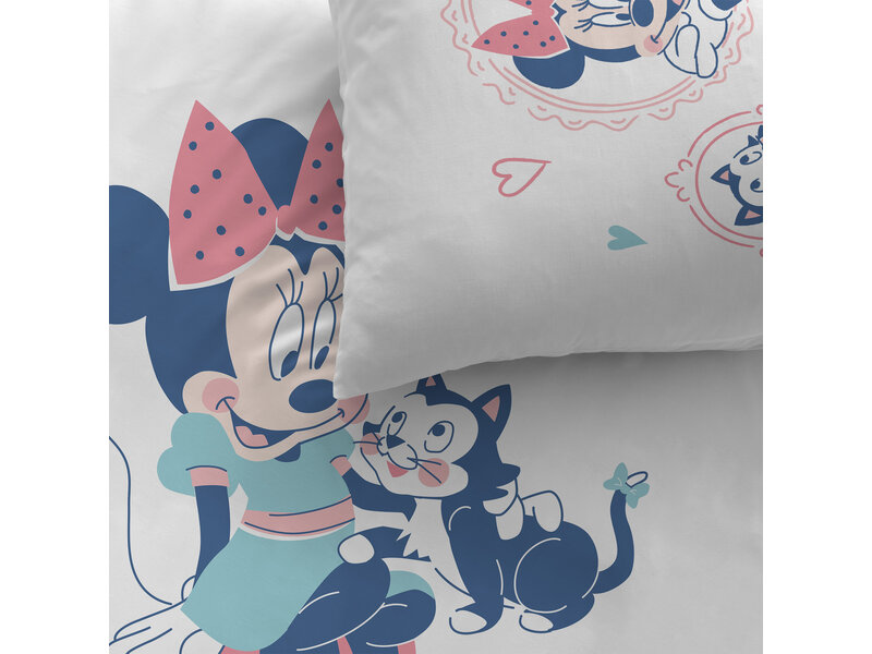Disney Minnie Mouse Housse de couette Little Friend - Simple - 140 x 200 cm - Coton