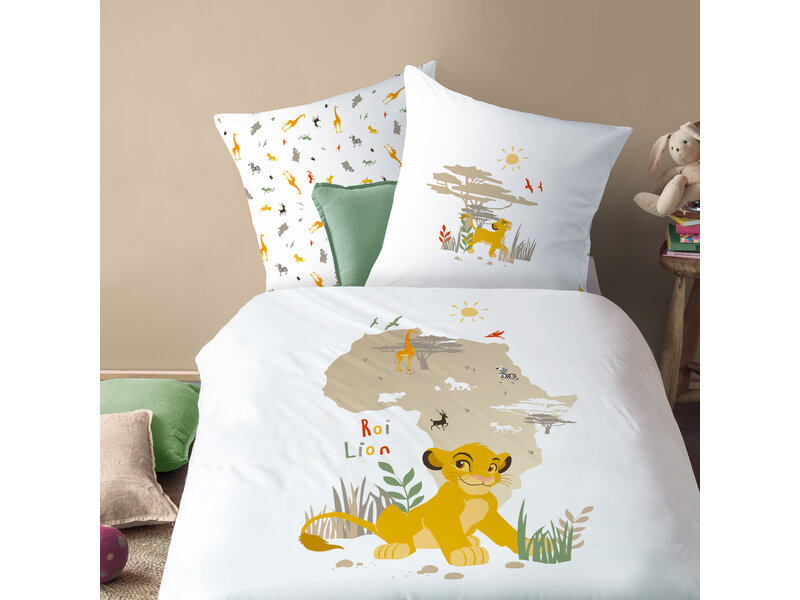 Disney Lion King Bettbezug Brousse – Einzelbett – 140 x 200 cm – Baumwolle