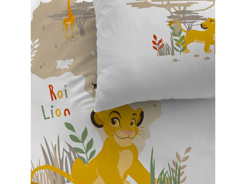 Disney Lion King Housse de couette Brousse - Simple - 140 x 200 cm - Coton