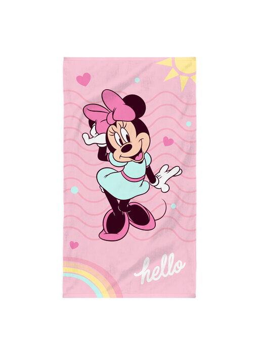 Disney Minnie Mouse Serviette de plage Hello 70 x 120 cm Coton