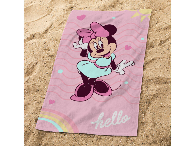 Disney Minnie Mouse Strandlaken Hello - 70 x 120 cm - Katoen