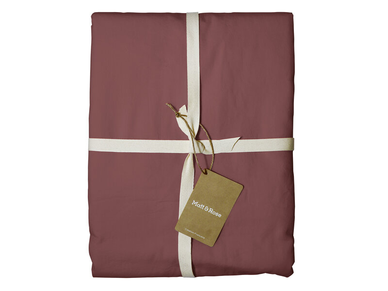 Matt & Rose Set Kussenslopen Bordeaux Rood - 50 x 70 cm - Gewassen Katoen