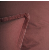 Matt & Rose Set Pillowcases Bordeaux Red - 65 x 65 cm - Washed Cotton