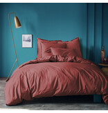 Matt & Rose Duvet cover Bordeaux red - Lits Jumeaux - 240 x 220 + 2x 65 x 65 cm - Washed cotton