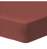 Matt & Rose Fitted sheet Bordeaux Red - Double - 140 x 190/200 cm - Washed Cotton