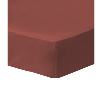 Matt & Rose Hoeslaken Bordeaux Rood 140 x 190/200 cm  Gewassen Katoen