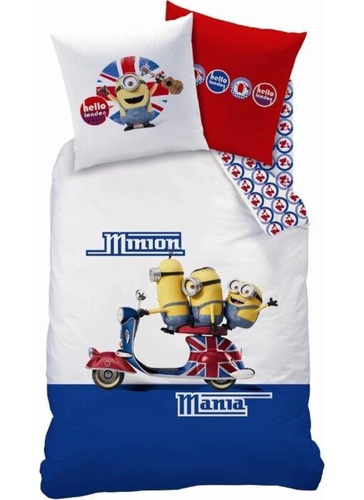 Minions Dekbedovertrek Scooter 140x200 + 63 x 63 cm Katoen