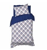 De Witte Lietaer Bettbezug Tartan Blue Indigo – Einzelbett – 140 x 200/220 cm – Baumwollflanell