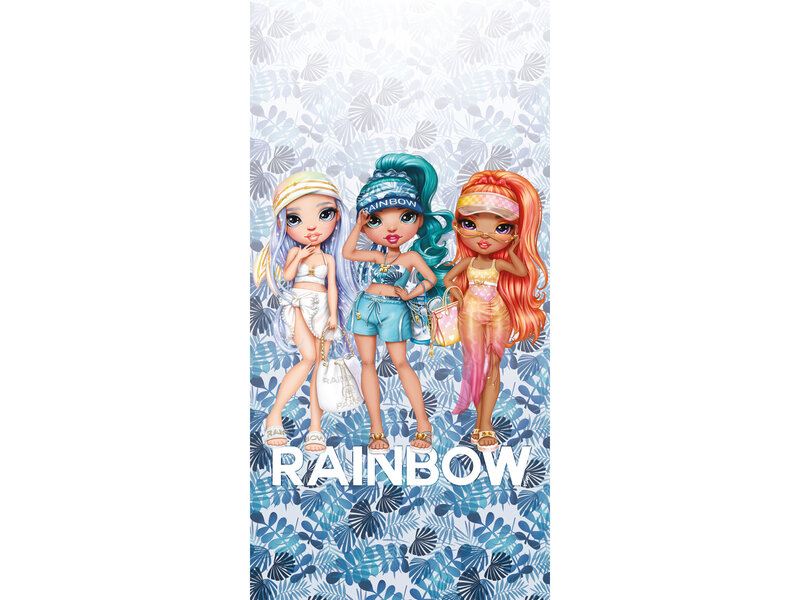 Rainbow High Serviette de plage, Modèle - 70 x 140 cm - Coton