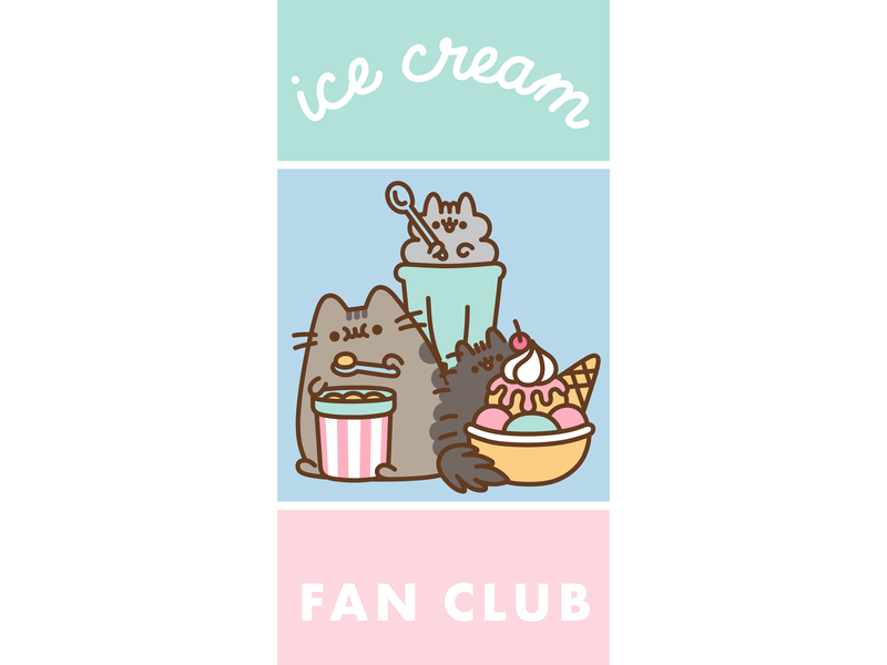 Pusheen Beach towel, Ice Cream - 70 x 140 cm - Cotton