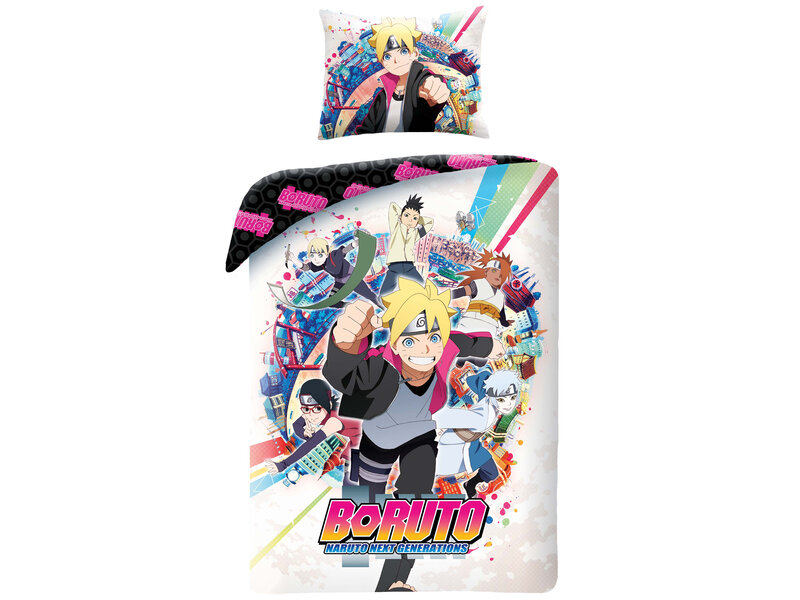 Boruto Housse de couette Next Generation - Simple - 140 x 200 cm - Coton