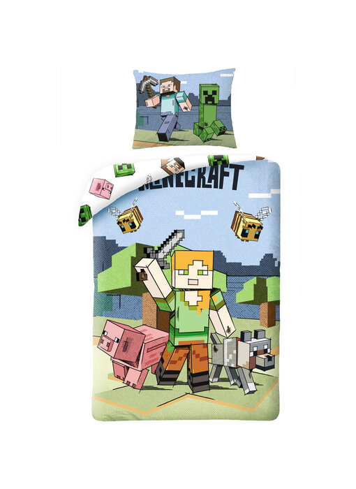 Minecraft Housse de couette Farm140 x 200 cm + 70 x 90 cm Polyester