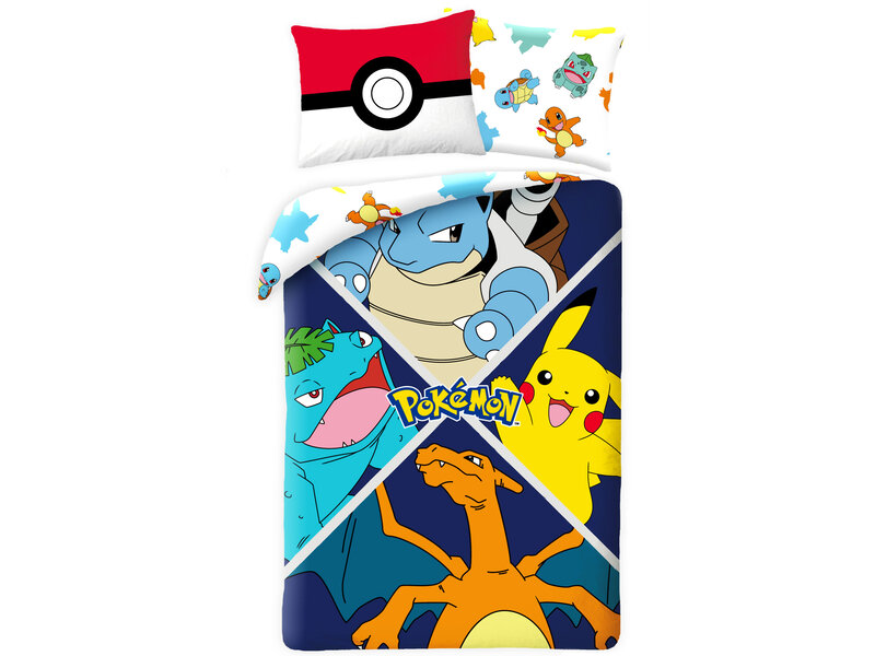 Pokémon Dekbedovertrek Ball - Eenpersoons - 140 x 200 cm - Polyester