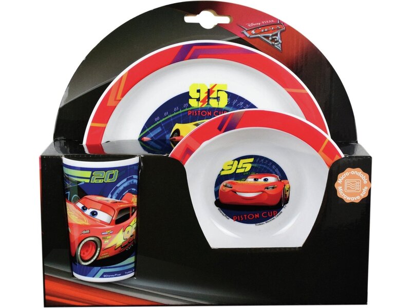 Disney Cars Breakfast set Piston Cup - 3 pieces - Polypropylene