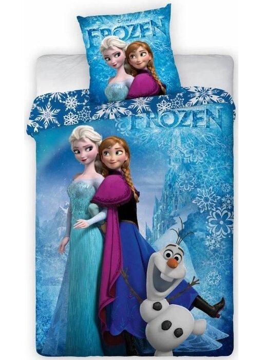 Disney Frozen Sisters - Dekbedovertrek - Eenpersoons - 135 x 200 cm - Blauw