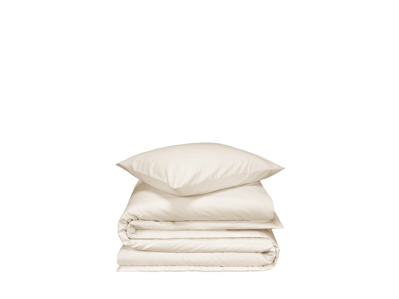 De Witte Lietaer Duvet cover Laura Soft White - Single - 140 x 200/220 cm - Cotton Flannel