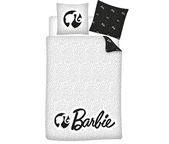 Barbie Dekbedovertrek Black White 140 x 200 / 63 x 63 cm Polyester