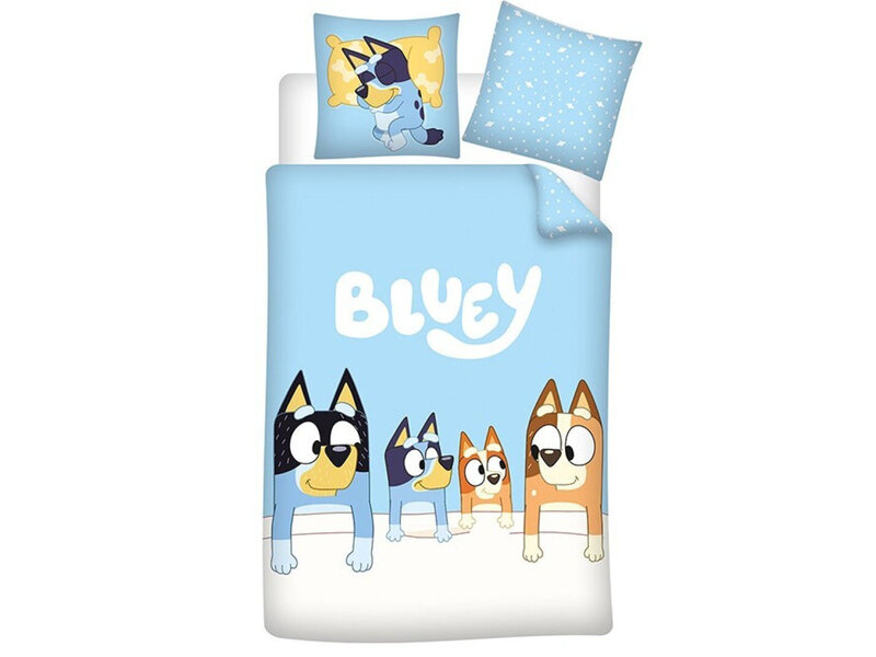 Bluey Bettbezug, Goodnight – Einzelbett – 140 x 200 cm – Polycotton