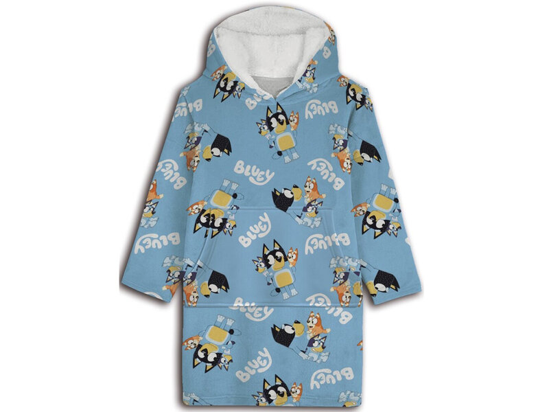 Bluey Couverture polaire à capuche, Famille - Enfant (3 - 6 ans) - Polyester