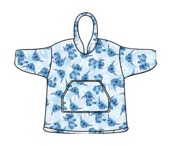 Disney Lilo & Stitch Couverture polaire à capuche Blue Flower - Enfant (7 - 14 ans) Polyester