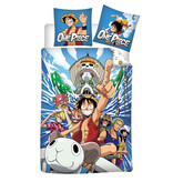 One Piece Dekbedovertrek, Red Line - Eenpersoons - 140 x 200 cm - Polykatoen