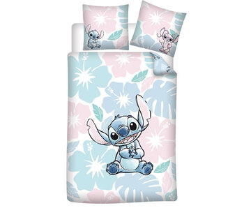 Disney Lilo & Stitch Dekbedovertrek Tropical Flowers 140 x 200 + 65 x 65 Polykatoen