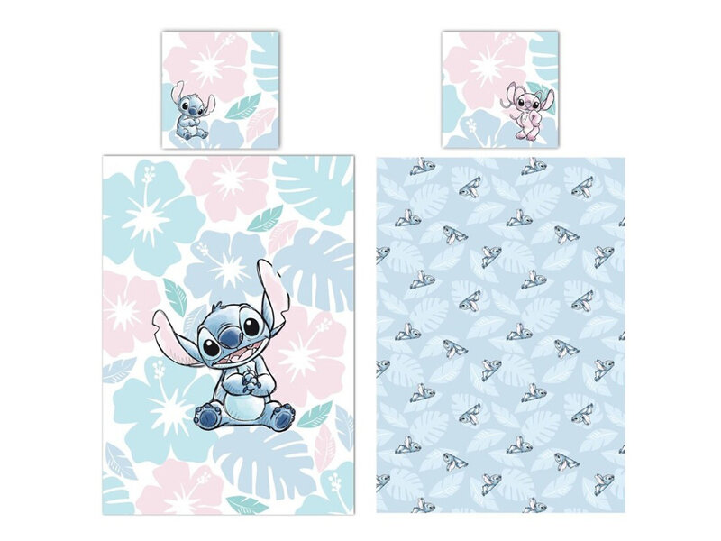 Disney Lilo & Stitch Bettbezug Angel Love – Lits Jumeaux – 240 x 220 cm – Polycotton