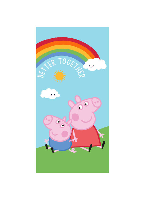 Peppa Pig serviette de plage Better Together 70 x 140 cm Coton