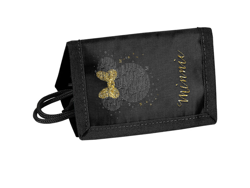 Disney Minnie Mouse Wallet, Gold - 12 x 8.5 x 1 cm - Polyester