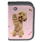 Animal Pictures Filled Pencil Case Pup - 19.5 x 13 x 3.5 cm - 22 pieces - Polyester