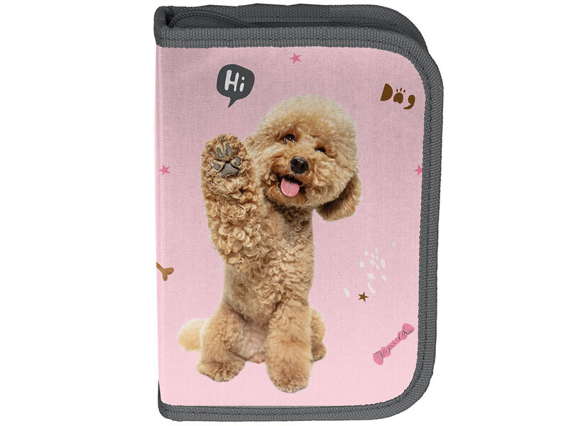 Animal Pictures Gevuld Etui Pup- 19,5 x 13 x 3,5 cm  - 22 stuks - Polyester