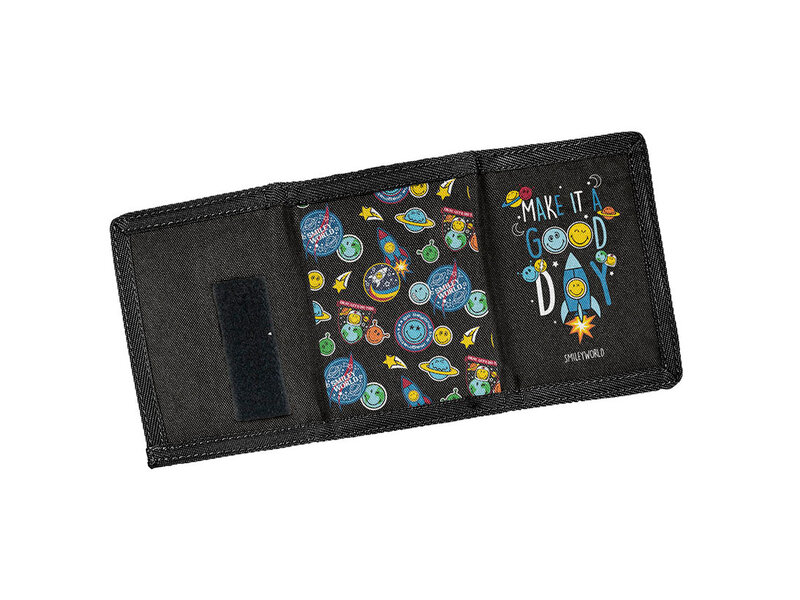 Smiley Wallet, Good Day - 12 x 8.5 x 1 cm - Polyester