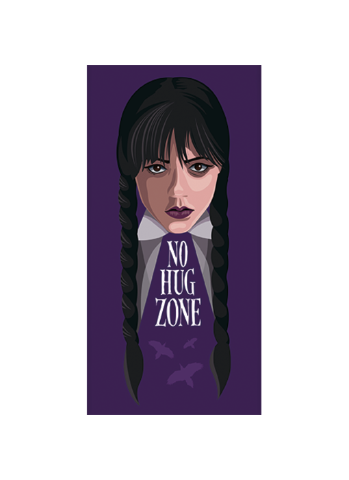 Wednesday Beach towel No Hug Zone 70 x 140 cm Cotton