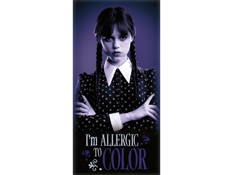 Wednesday Beach towel Allergic to Color - 70 x 140 cm - Cotton