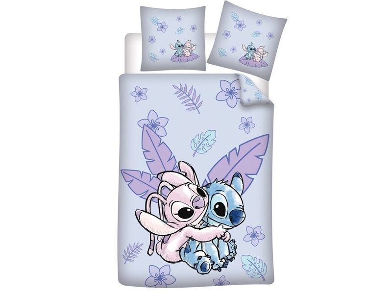 Disney Lilo & Stitch Dekbedovertrek, Angel - Eenpersoons - 140 x 200 / 65 x 65 cm - Katoen