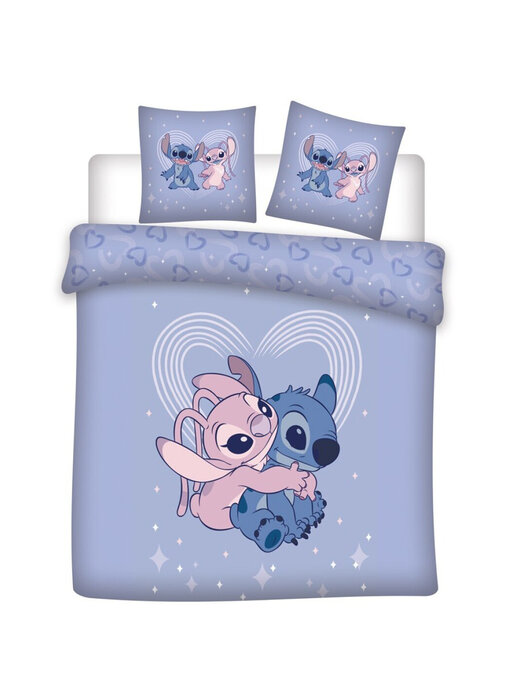 Disney Lilo & Stitch housse de couette Ange amour - Lits Jumeaux - 240 x 220 cm - Coton