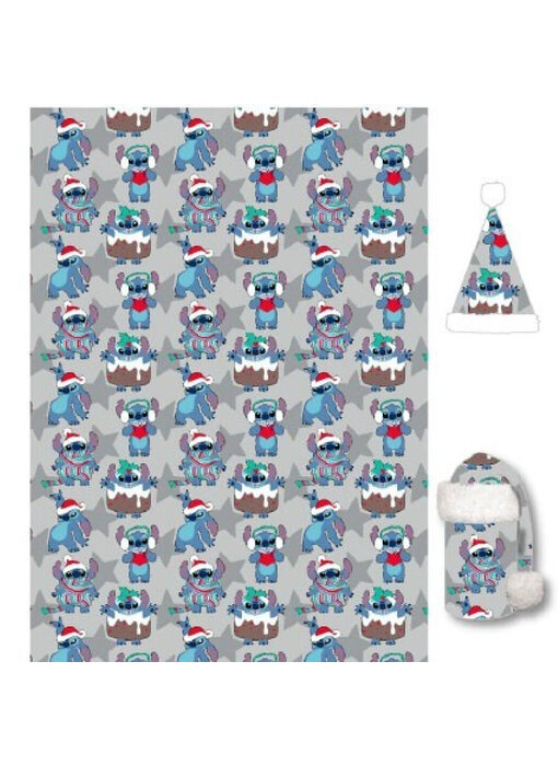 Disney Lilo & Stitch Fleece plaid with hat, Winter - 100 x 140 cm - Polyester