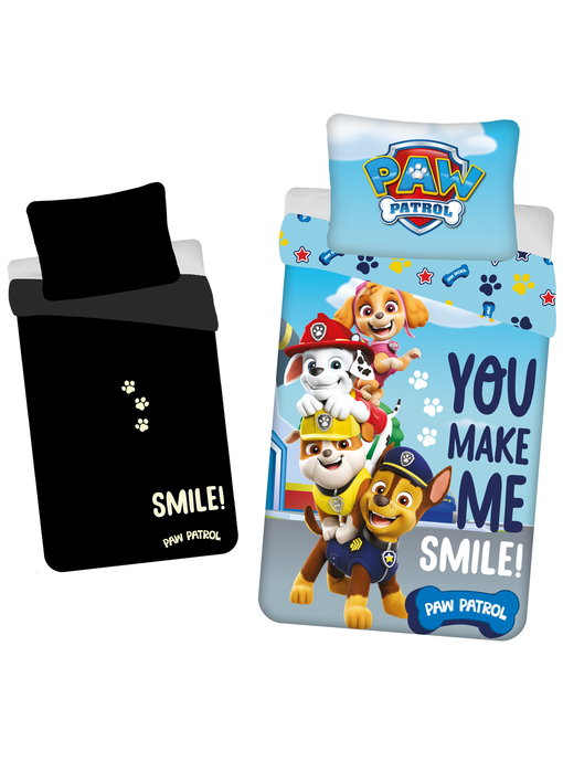 PAW Patrol Bettbezug Smile Glow in the Dark 140 x 200 cm + 70 x 90 cm Baumwolle