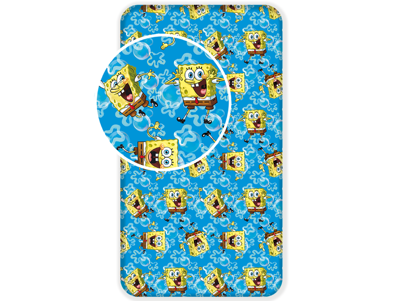 SpongeBob Squarepants Spannbettlaken Dance – Einzelbett – 90 x 200 cm – Baumwolle