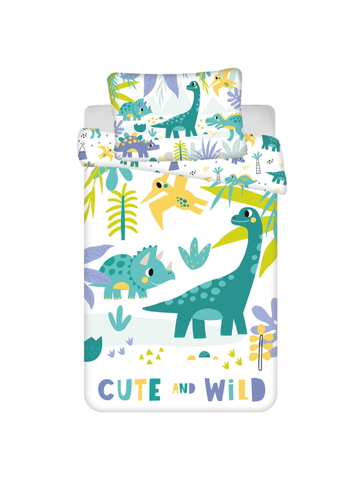 Dinosaurus BABY Duvet cover, Cute and Wild 135 x 100 + 40 x 60 cm Cotton