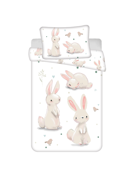 Animal Pictures BABY Bettbezug, Hasen 135 x 100 + 40 x 60 cm Baumwolle