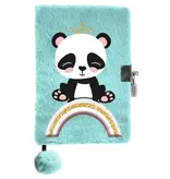 Animal Pictures Panda diary with lock - A5 - 96 pages lined