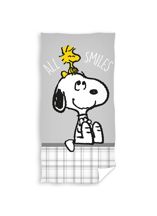 Snoopy Serviette de plage All Smiles 70 x 140 cm Coton