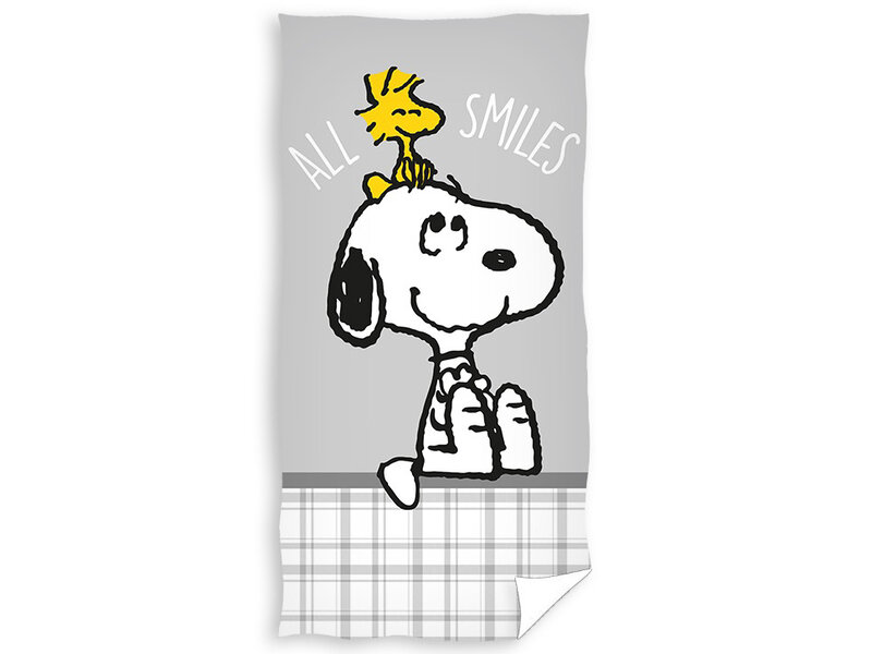 Snoopy Serviette de plage, All Smiles - 70 x 140 cm - Coton