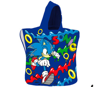 Sonic Poncho Keep Running 50 x 100 cm Polyester