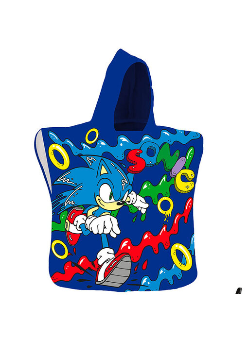 Sonic Poncho Keep Running 50 x 100 cm Polyester